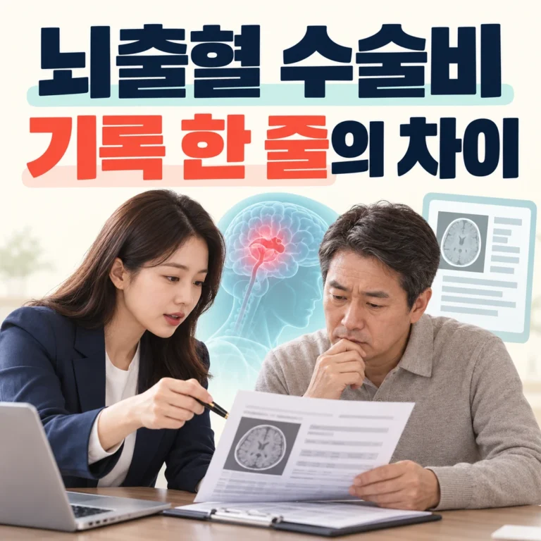 뇌출혈 수술비 보험금, 의무기록 한 줄이 중요했던 실제 사례