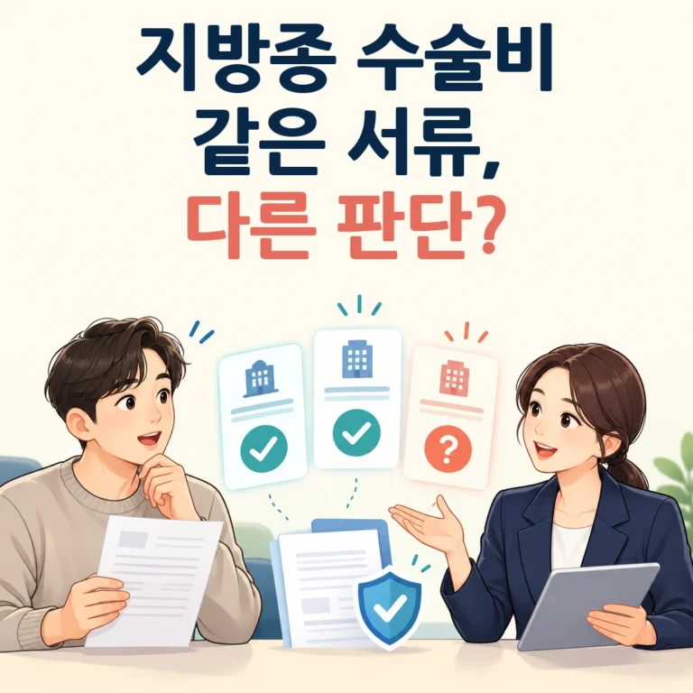 지방종 수술 보험금, 세 보험사 청구에서 판단이 달랐던 실제 경험